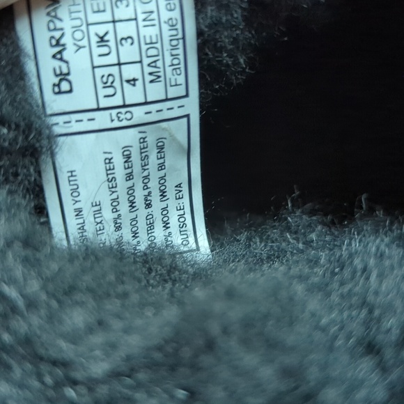 Bearpaw Black Sparkle Boots Ankle US size 5 Shalini Youth wool blend lining - Picture 10 of 11